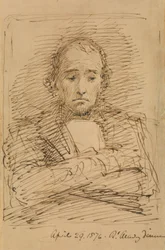 Benjamin Disraeli, geschetst tijdens een Royal Academy-diner
