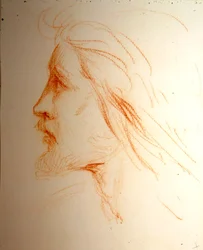 Portretstudie van Samuel Palmer, ca. 1828-29