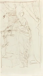 Een Elegante Dame in Klassieke Kleding [recto]