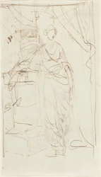 Een elegante dame in klassieke kleding [voorkant]