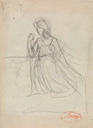 Knielende vrouw