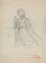 Knielende vrouw