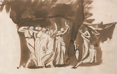 Mythologische groep vrouwen en kinderen