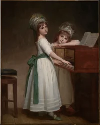 Portret van Maria en Catherine, de dochters van Edward Thurlow, 1e Baron Thurlow