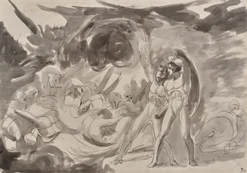 Satan aanschouwt de gevallen engelen