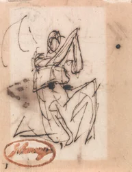 Zittende klassieke figuur