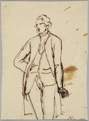 Staande mannelijke figuur