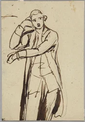 Staande mannelijke figuur, driekwartlengte