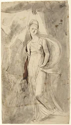 Studie voor het portret van Elizabeth Warren, burggravin van Bulkeley, als Hebe