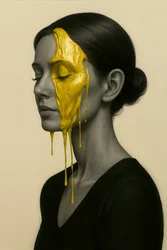 Gekroond in stilte, 2025 (acryl op doek)