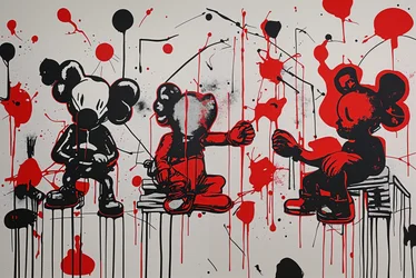 "Vuist van passie", 2024 (Acryl op canvas)