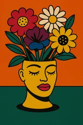 Er doorheen groeien, 2025 (acrylverf op doek)