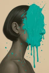 De gedempte bloei, 2025 (acryl op doek)