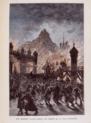 Een immense helderheid verdreef de schaduwen van de nacht (pagina 330) in “Michael Strogoff” van Jules Verne