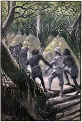 Illustratie door George Roux voor Jules Verne