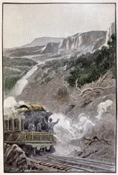 Het was even mooi als Yellowstone National Park (pagina 285) in "Het testament van een excentriekeling" van Jules Verne