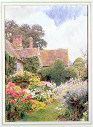 De tuinen van het landhuis, Cleeve Prior, Worcestershire