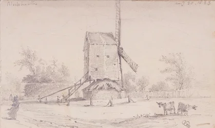 Uitzicht op molen op Blackheath, Greenwich, Londen