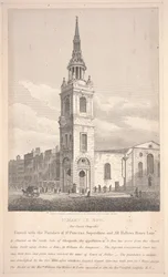 St. Mary Le Bow, gegraveerd door William Wise