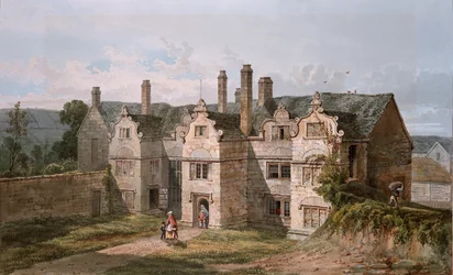 Uitzicht op Trerice, Cornwall