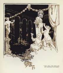 Illustratie voor The Happy Hypocrite door Max Beerbohm