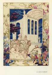 Illustratie voor The Happy Hypocrite door Max Beerbohm