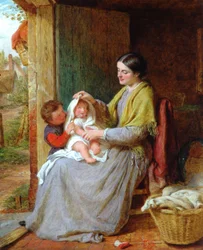 Spelen met baby, 1863