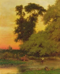 Zonsondergang, Pompton, New Jersey