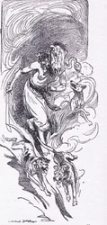 Brimo de wilde heksenjageres, uit De Helden uitgegeven door George Allen en Unwin 1929