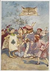 De Cheshire Kat die Alice en de Kaartbeul Bekijkt, met Anderen