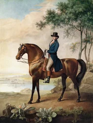 Warren Hastings Esq. op zijn Arabische paard, naar een schilderij van George Stubbs