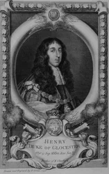 Henry, hertog van Gloucester (1639-60) jongere broer van Charles II, gegraveerd door de kunstenaar