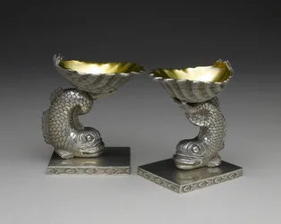 Paar zoutvaatjes, c. 1843-1850