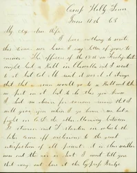 Brief van George Wyckoff, Kamp Holly, Tennessee, aan Josephine, 11 juni 1863
