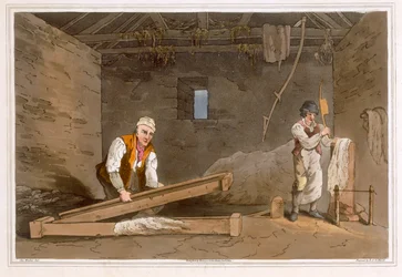 Line Swinglers gegraveerd door Robert Havell de Oudere, gepubliceerd 1814 door Robinson en Zoon, Leeds