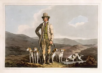 De hondenbreker, gegraveerd door Robert Havell de Oudere, gepubliceerd in 1814 door Robinson en Zoon, Leeds