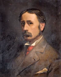 Zelfportret van George Warren Blackham, eind 19e-begin 20e eeuw