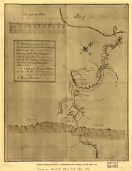 Kaart van George Washington bij zijn "journal to the Ohio", 1754. LOC 99446116