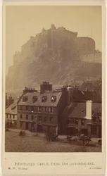 Edinburgh Castle vanaf de Grassmarket