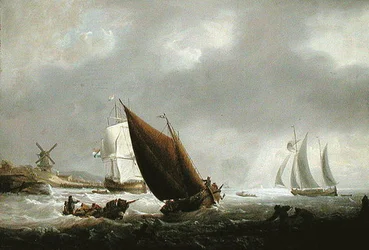 Schepen voor een Nederlandse riviermonding
