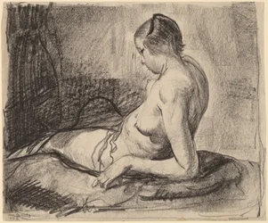 Liggend naakt meisje, 1919