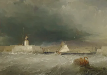 Haven op een Stormachtige Dag