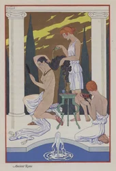 De romantiek van parfum: het oude Rome (kleurenlitho)