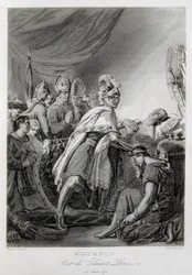 LODEWIJK IX, Saint Louis, van Frankrijk (gravure)