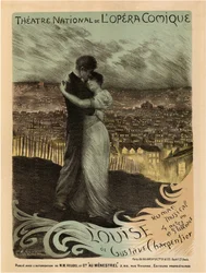 Poster voor de opera Louise door Gustave Charpentier, 1900