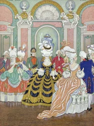 Balscène, illustratie uit 