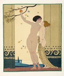 Les Conseils, illustratie uit Les Chansons de Bilitis, door Pierre Louys, uitgegeven 1922