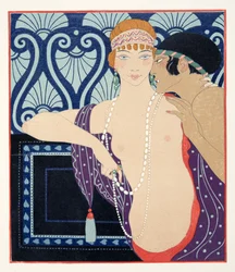 Les Trois Beautes de Mnasidika, illustratie uit Les Chansons de Bilitis, door Pierre Louys, uitgegeven 1922