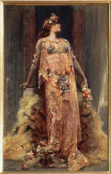 Sarah Bernhardt (1844-1923) in de rol van Cleopatra