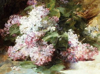 Seringen. Schilderij van Georges Jeannin (1841-1925) Privécollectie.